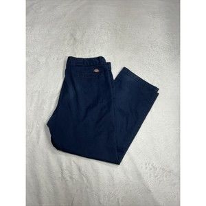 Dickies Original Fit 874 Navy Blue Canvas Workwear Pants Men's Size 40x30